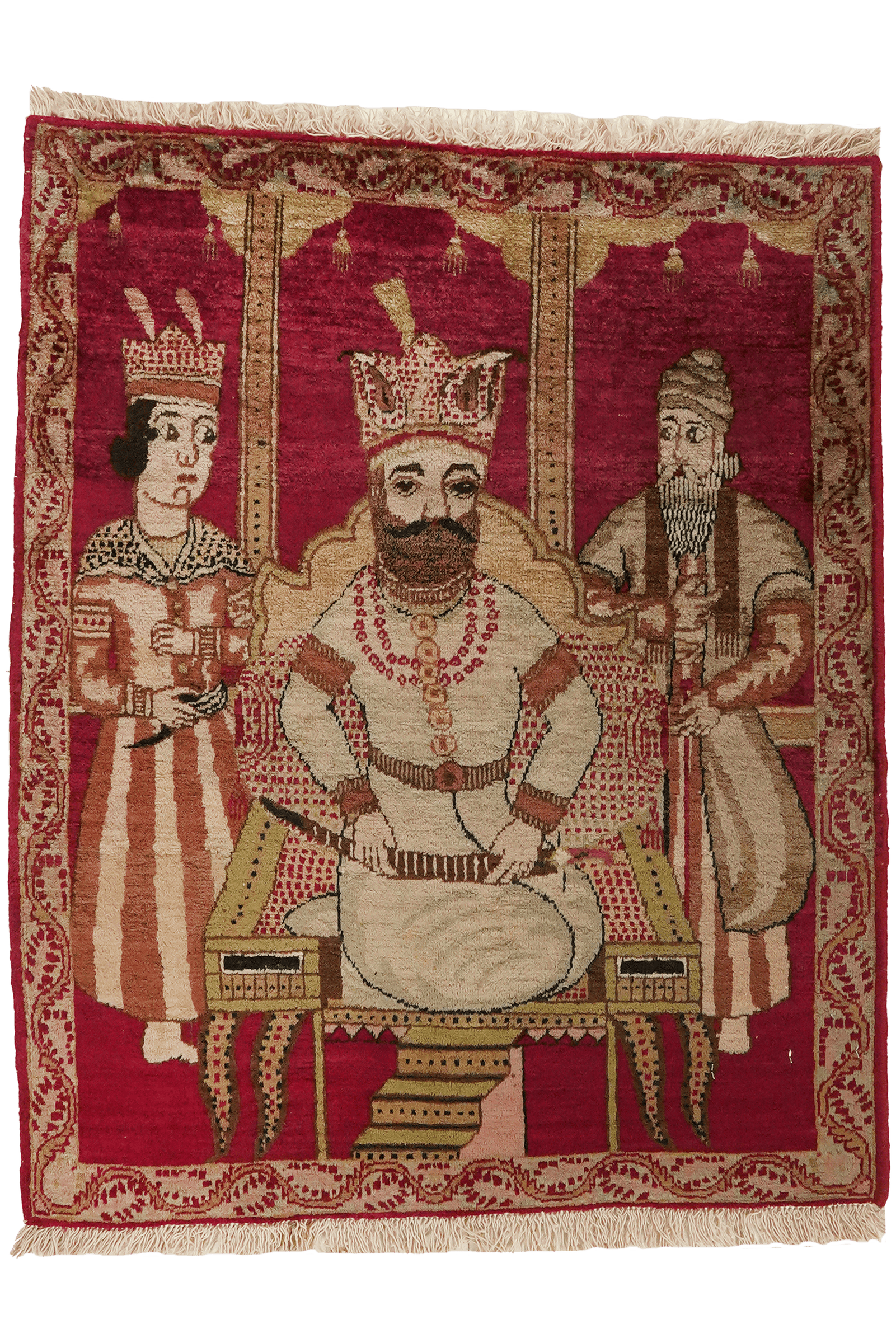 Ravar — Hand-knotted, 64x78 cm, Red, 100% Virgin Wool | Main view