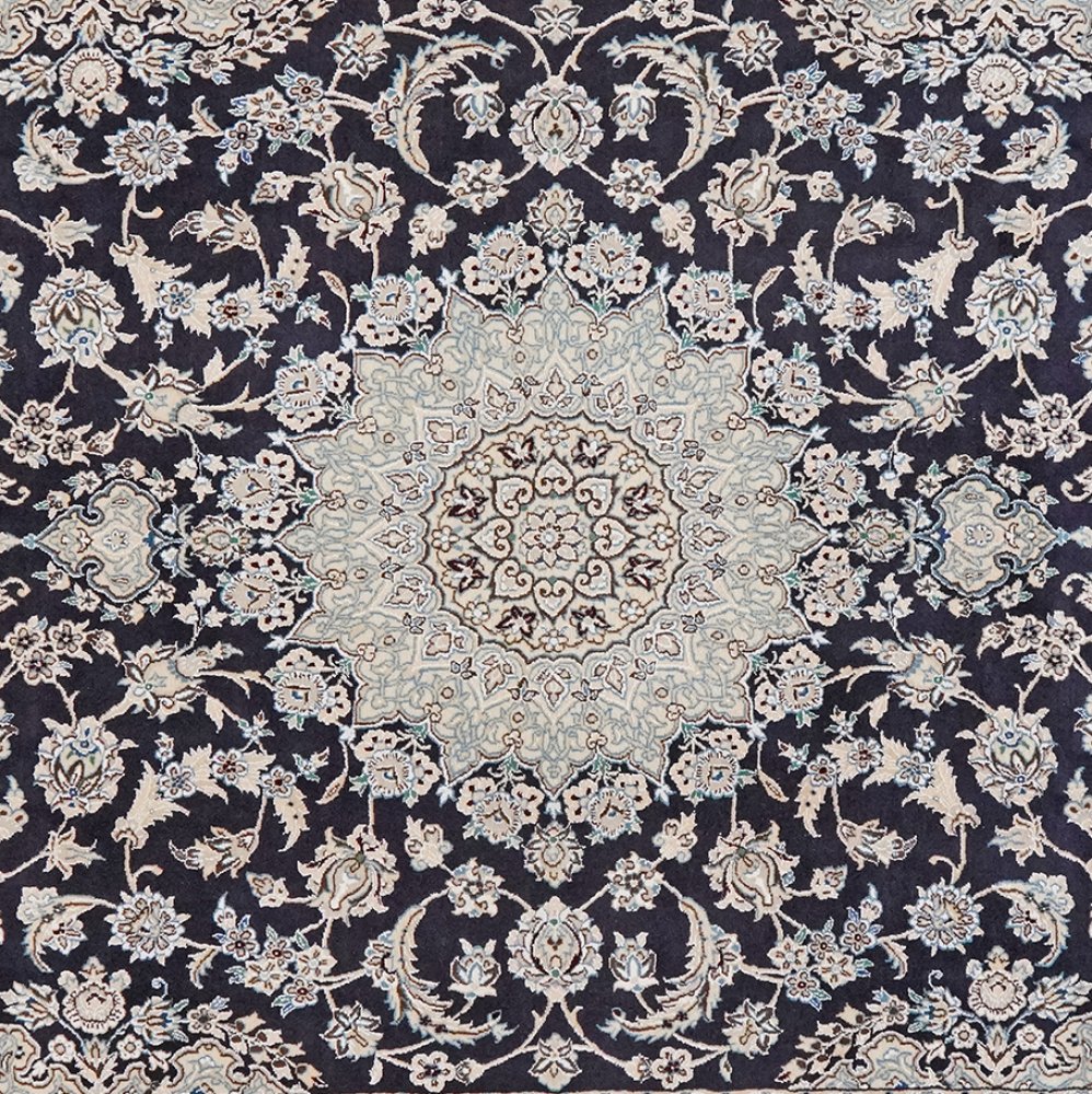 Nain 9La — Hand-knotted, 200x305 cm, Blue, 100% Virgin Wool | View 4