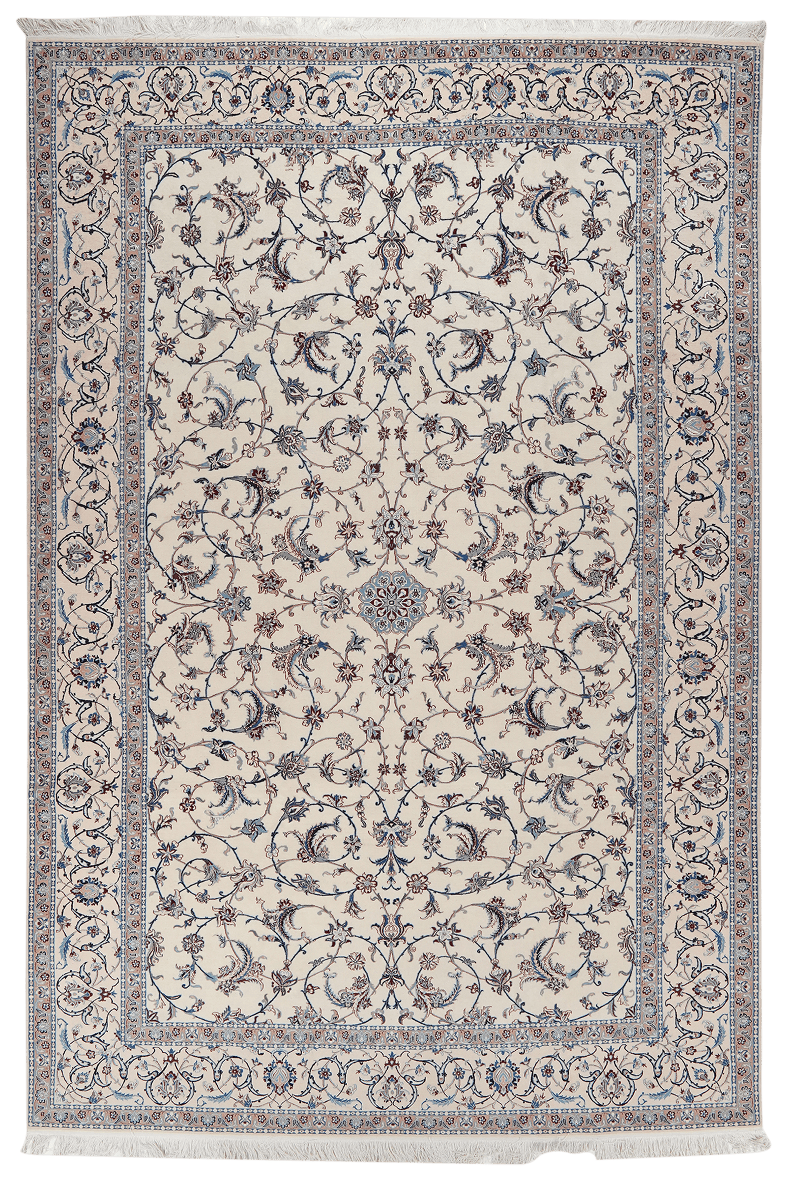 Nain 6La — Hand-knotted, 200x300 cm, Beige, 100% Virgin Wool | Main view