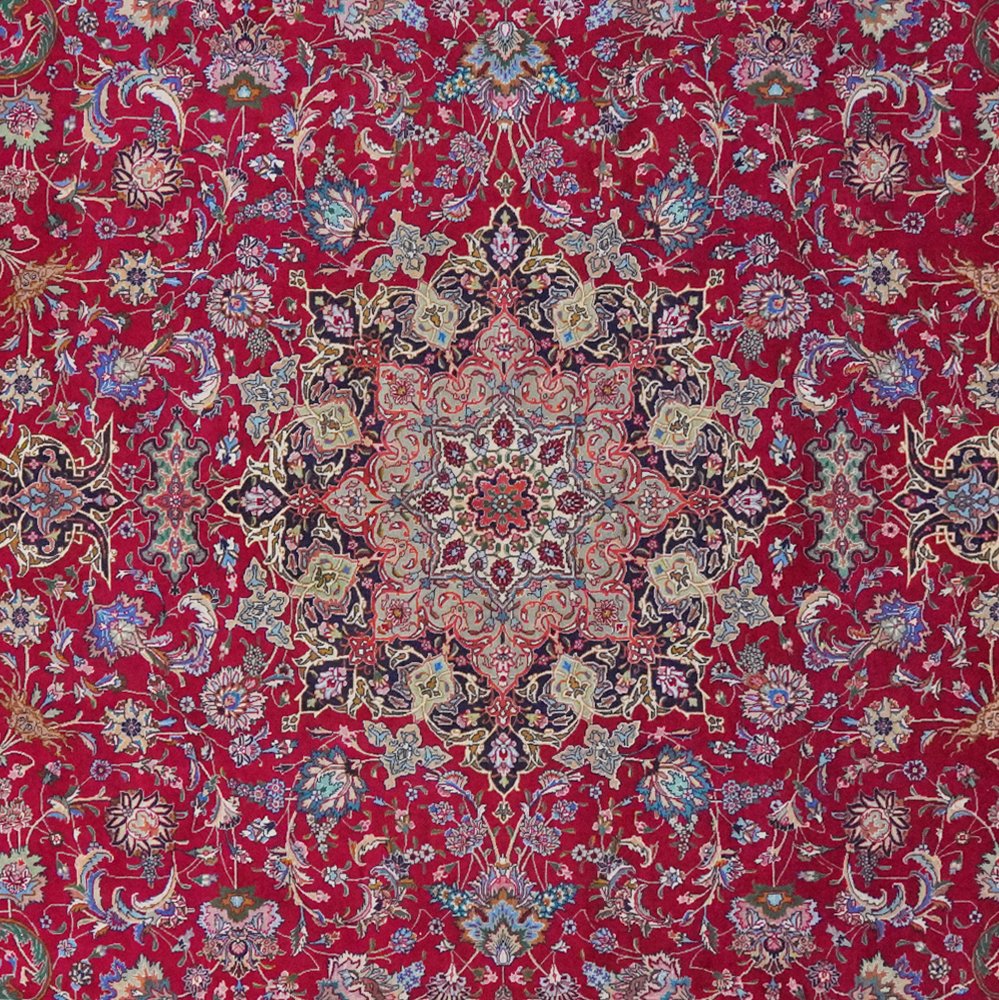 Tabriz Old — Hand-knotted, 295x392 cm, Red, 100% Virgin Wool | View 4