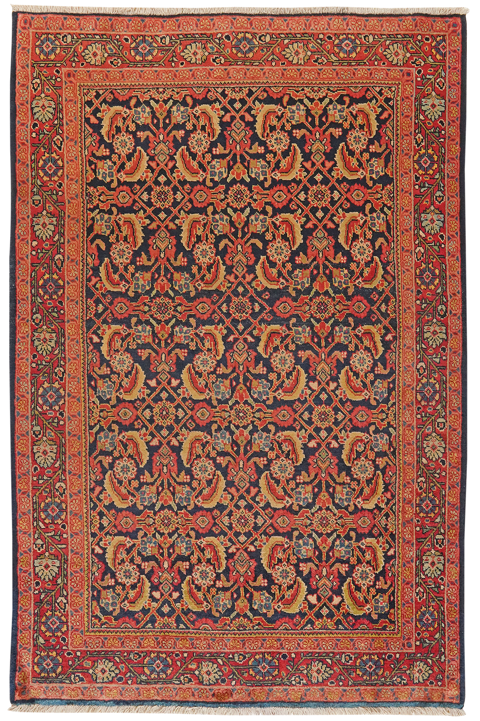 Mohadjeran — Handgefertigt, 198x132 cm, Rot, 100% Virgin Wool | Main view