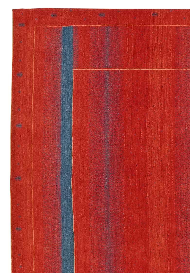 Gabbeh — Hand-knotted, 192x299 cm, Red, 100% Virgin Wool | View 3