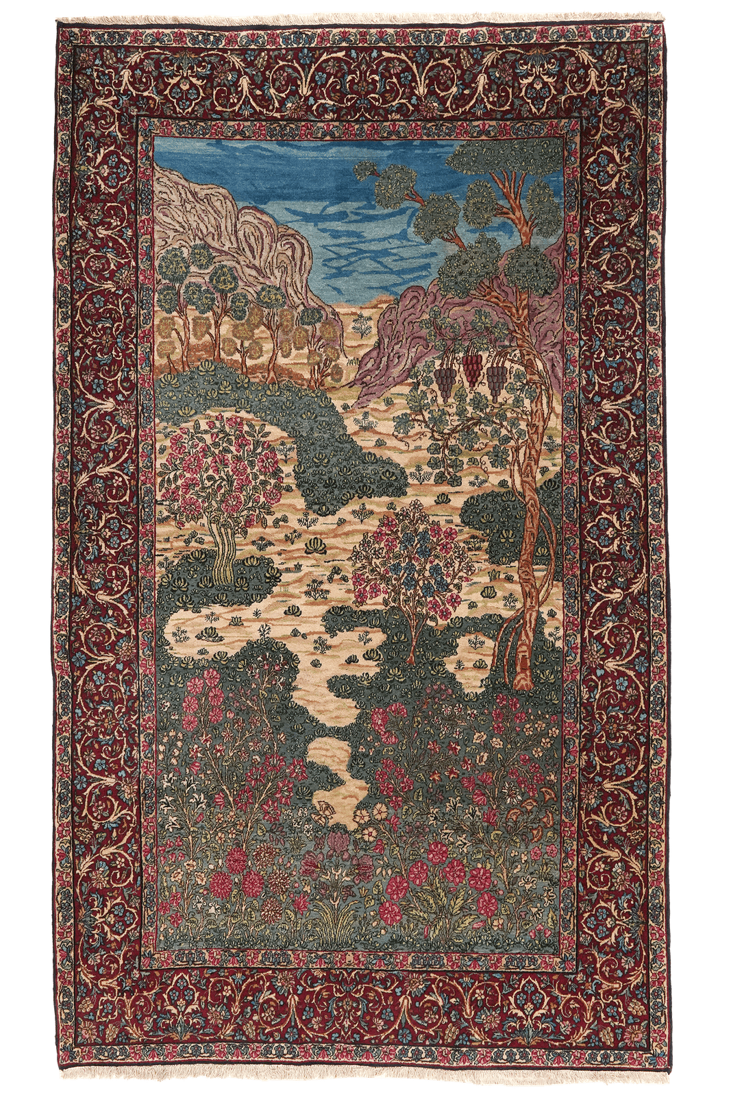 Ravar — Hand-knotted, 150x247 cm, Green, 100% Virgin Wool | Main view