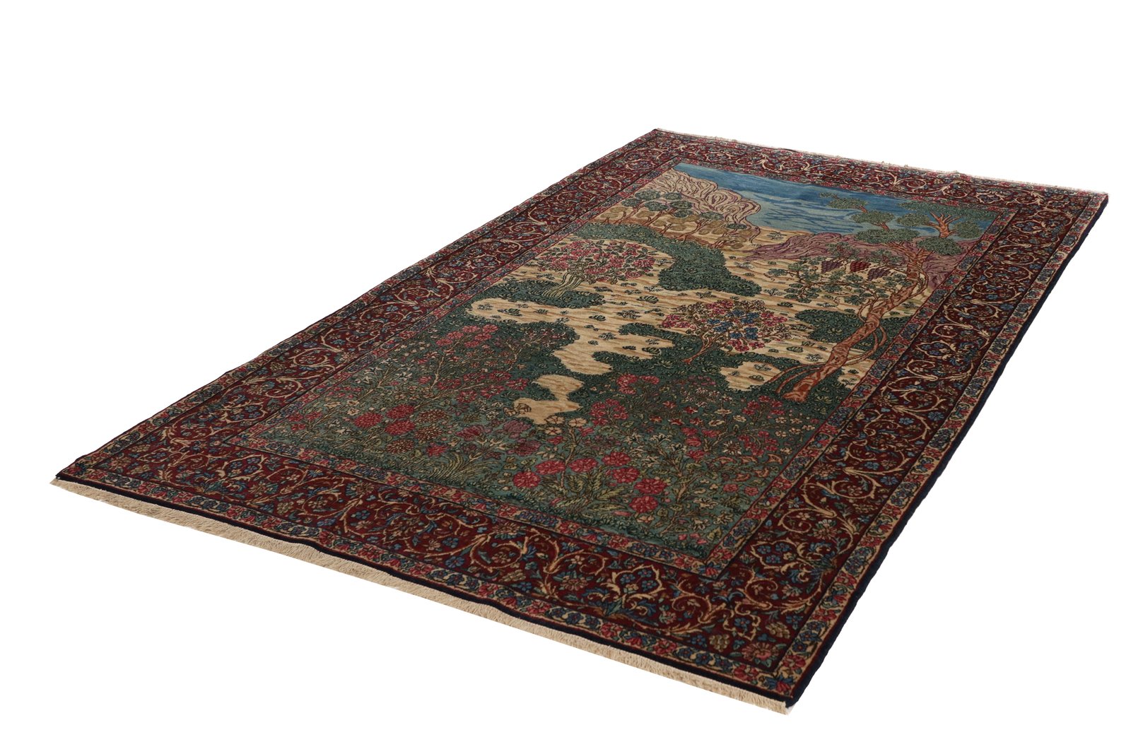 Ravar — Hand-knotted, 150x247 cm, Green, 100% Virgin Wool | View 6