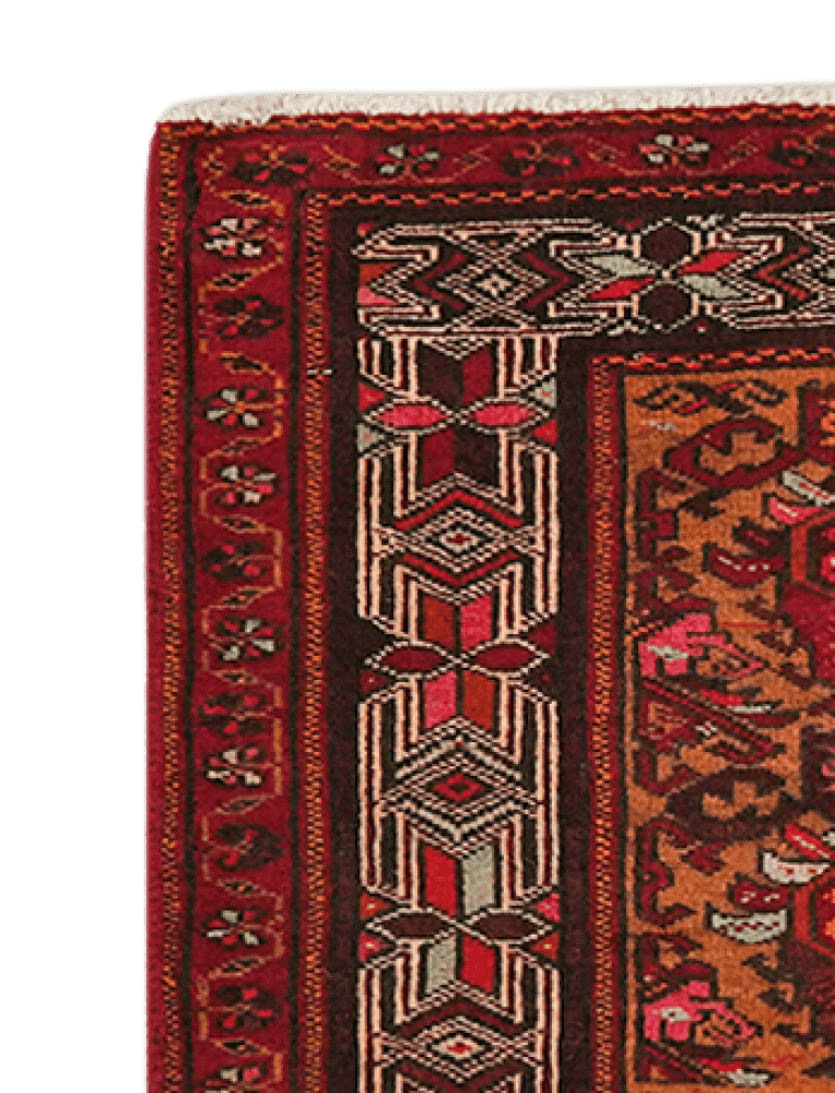 Belutch — Hand-knotted, 97x54 cm, Brown, 100% Virgin Wool | View 3