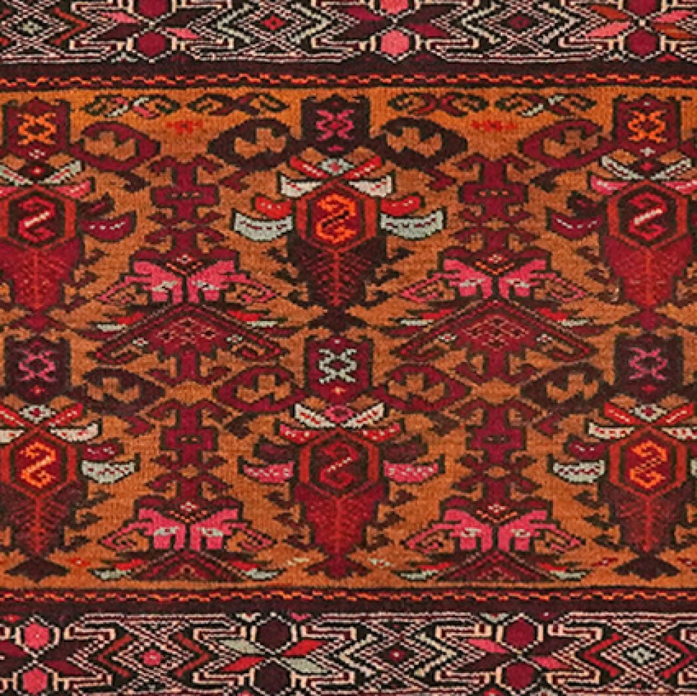 Belutch — Hand-knotted, 97x54 cm, Brown, 100% Virgin Wool | View 4