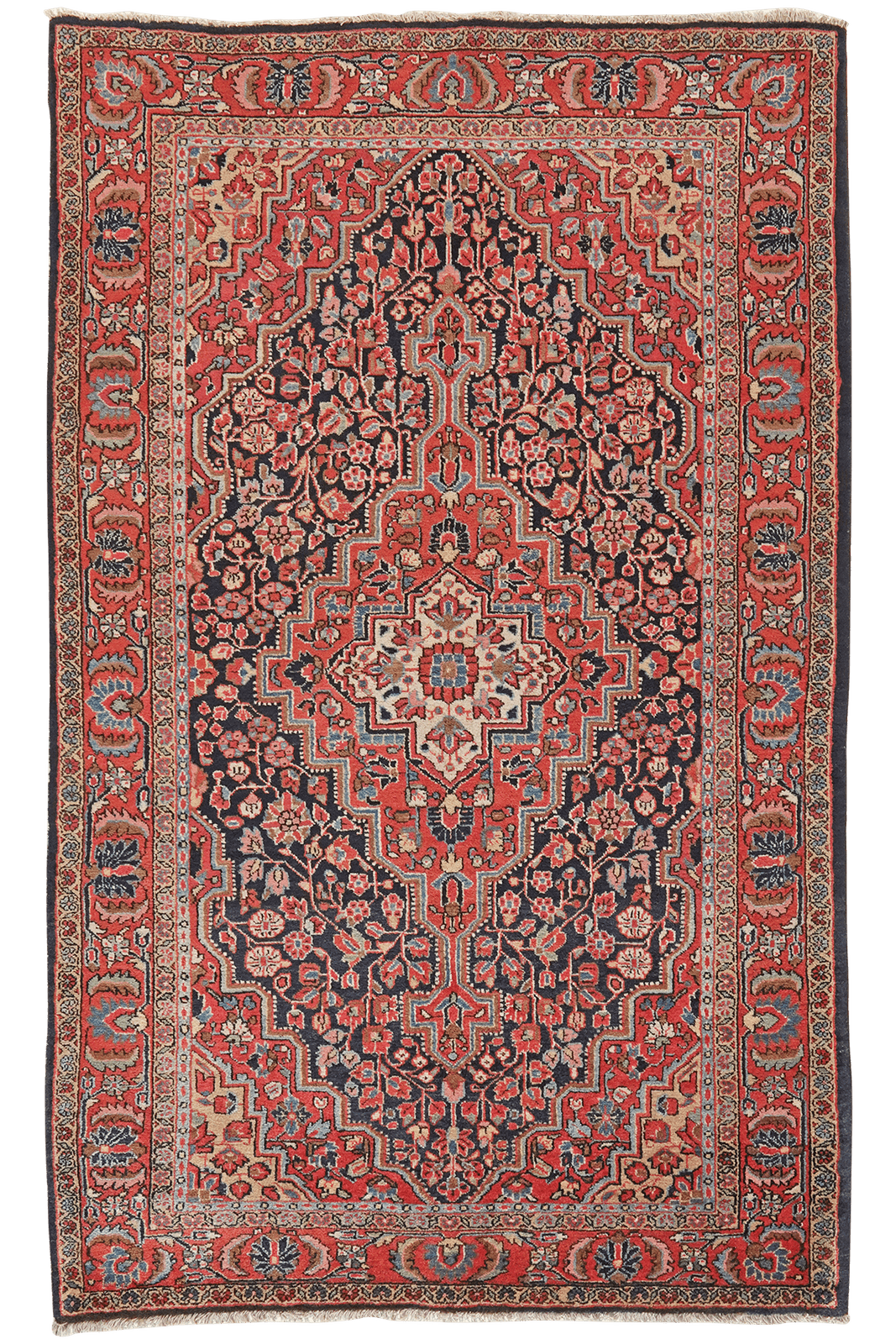 Djozan — Hand-knotted, 125x205 cm, Blue, 100% Virgin Wool | Main view