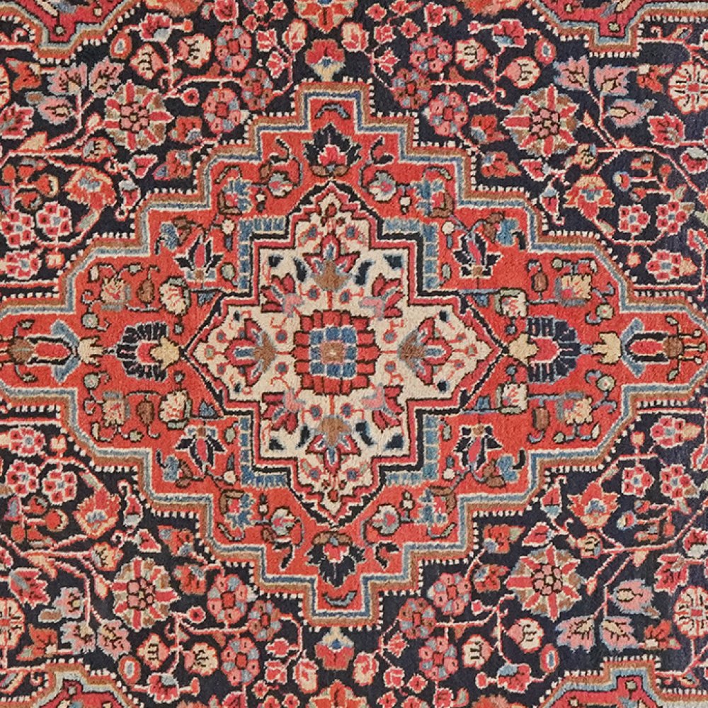 Djozan — Hand-knotted, 125x205 cm, Blue, 100% Virgin Wool | View 4