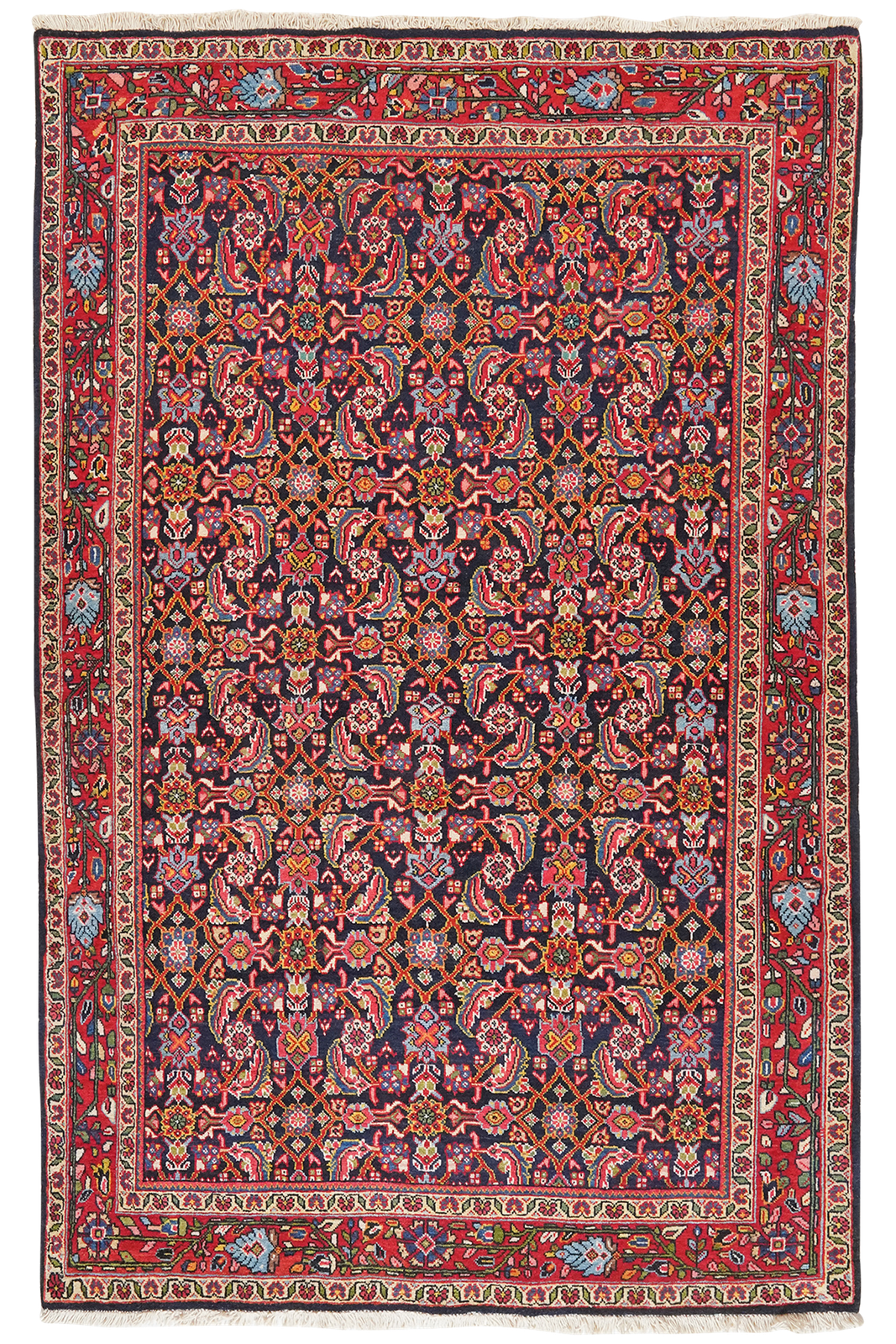 Mohadjeran — Hand-knotted, 130x205 cm, Blue, 100% Virgin Wool | Main view