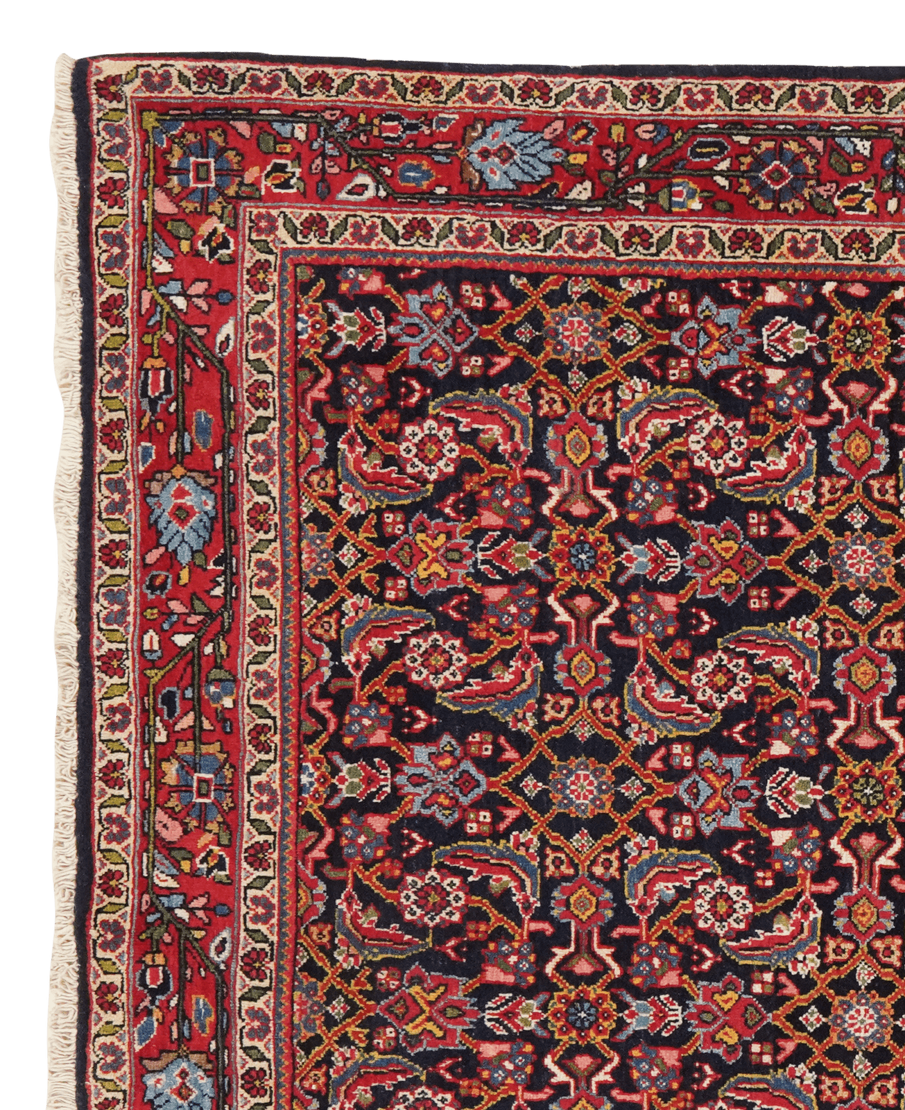 Mohadjeran — Hand-knotted, 130x205 cm, Blue, 100% Virgin Wool | View 3