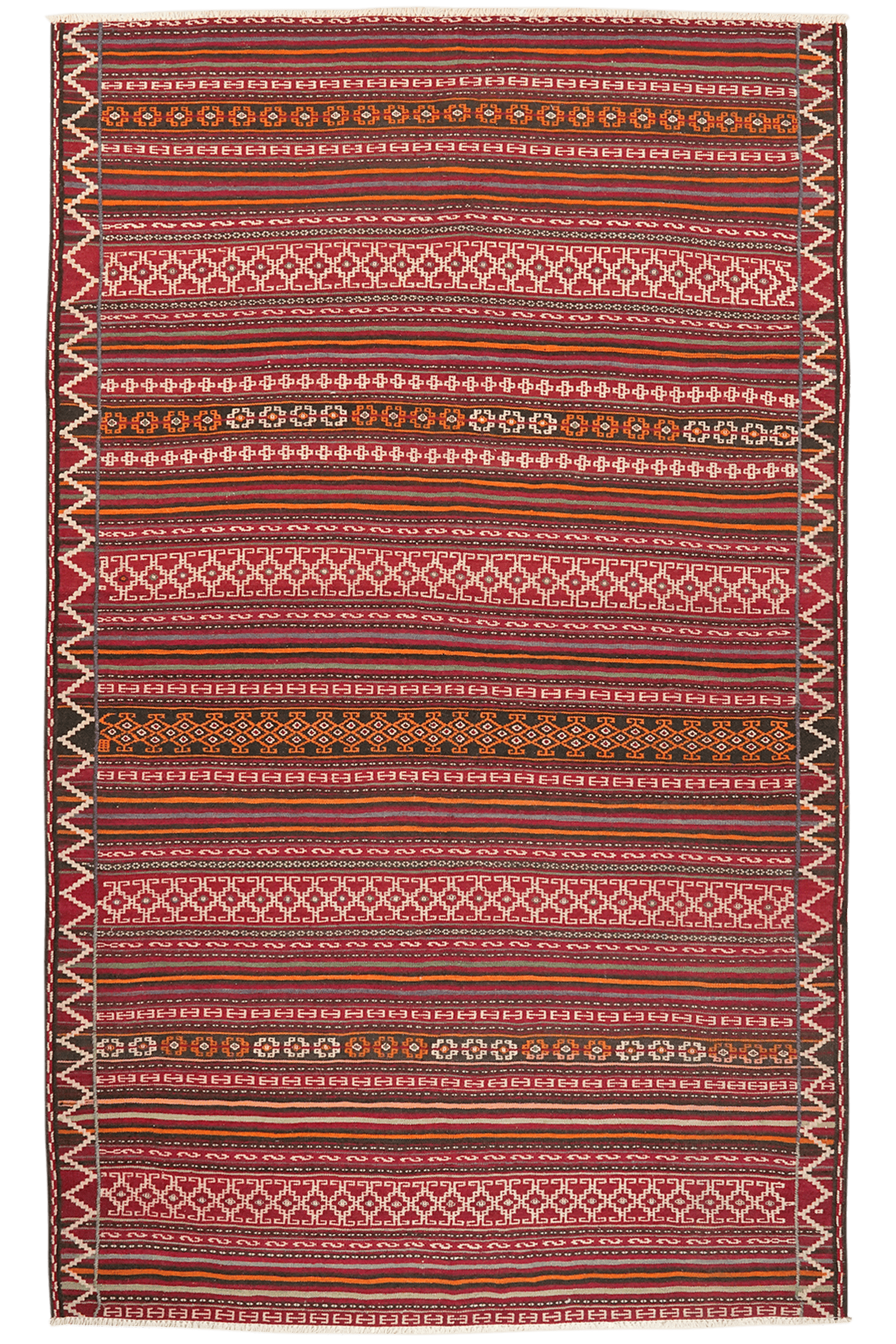 Kelim Kordi Old — Handmade, 170x277 cm, Multicolor, 100% Virgin Wool | Main view