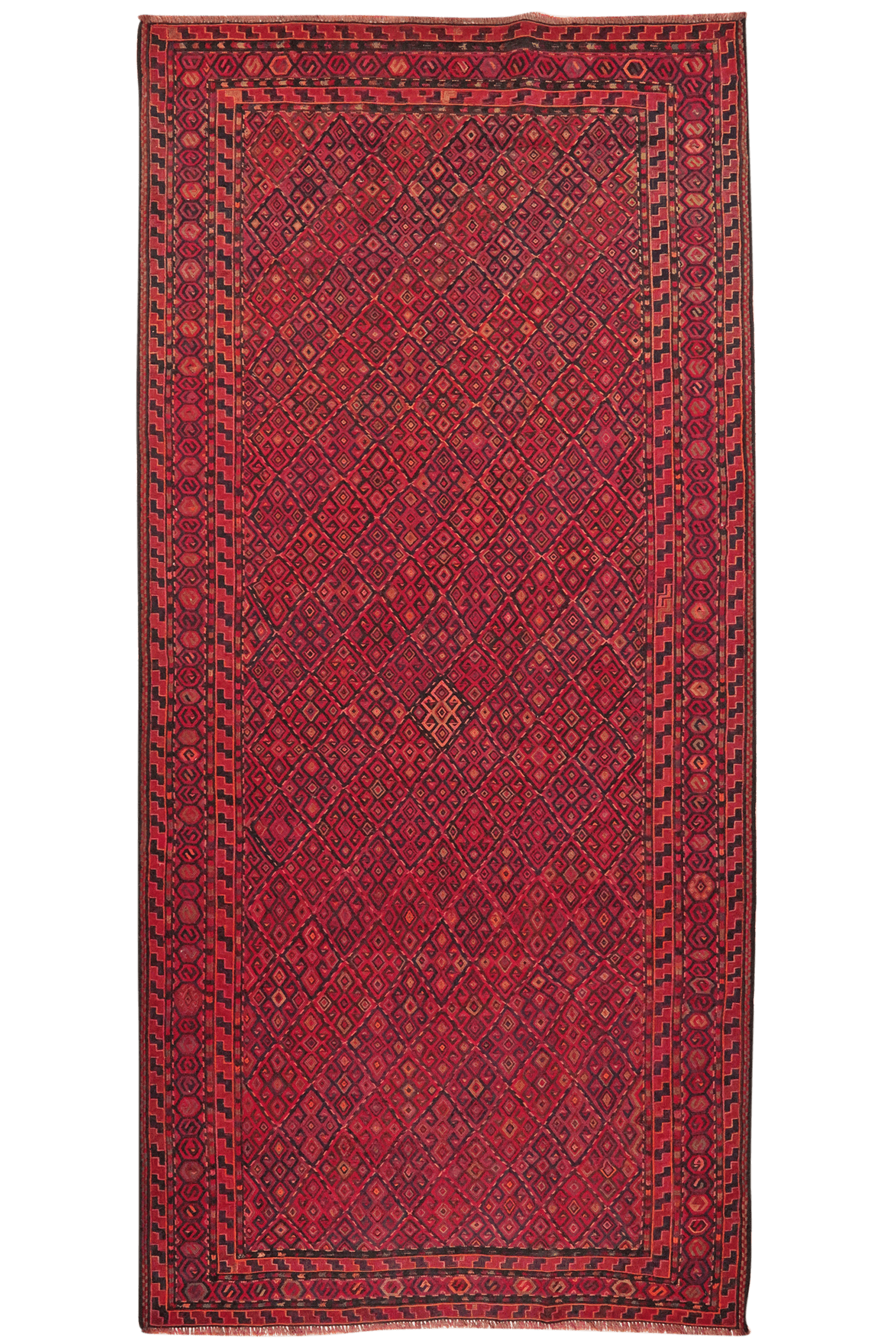 Kelim Kordi Old — Handmade, 173x370 cm, Multicolor, 100% Virgin Wool | Main view