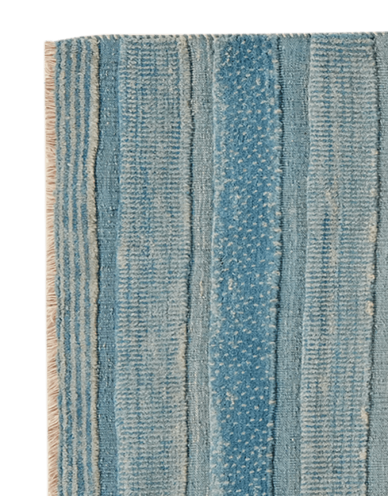 Kelim Gabbeh — Handmade, 85x282 cm, Blue, 100% Virgin Wool | View 3