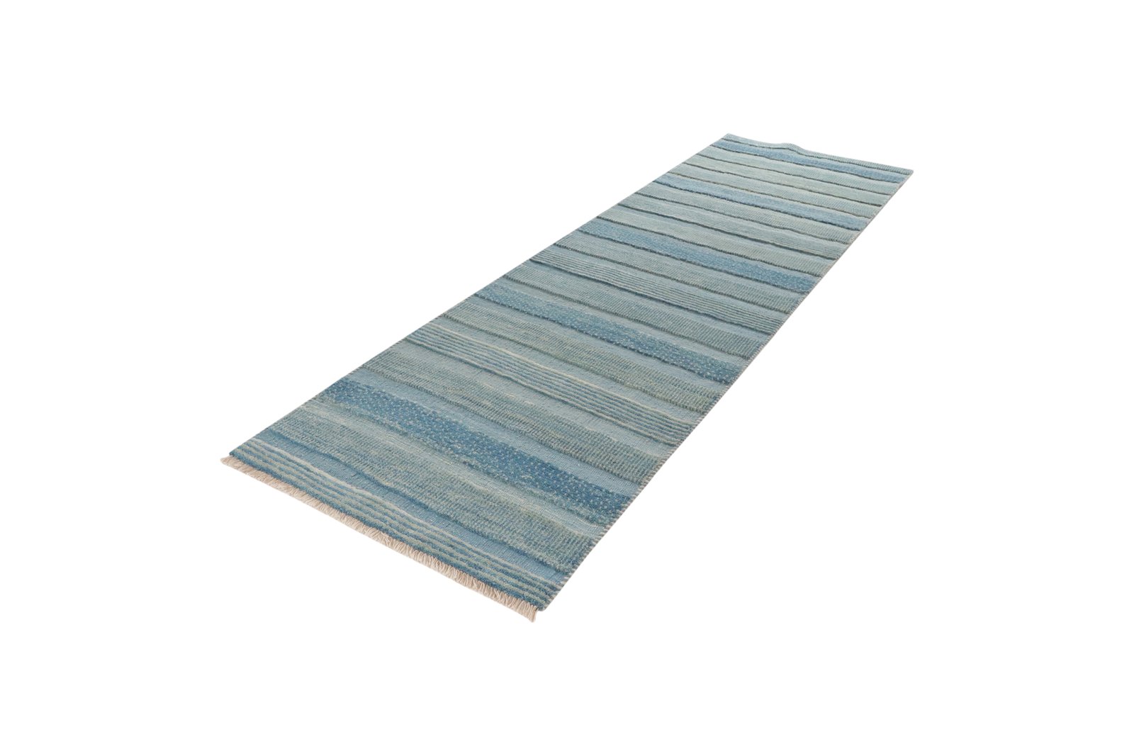 Kelim Gabbeh — Handmade, 85x282 cm, Blue, 100% Virgin Wool | View 5