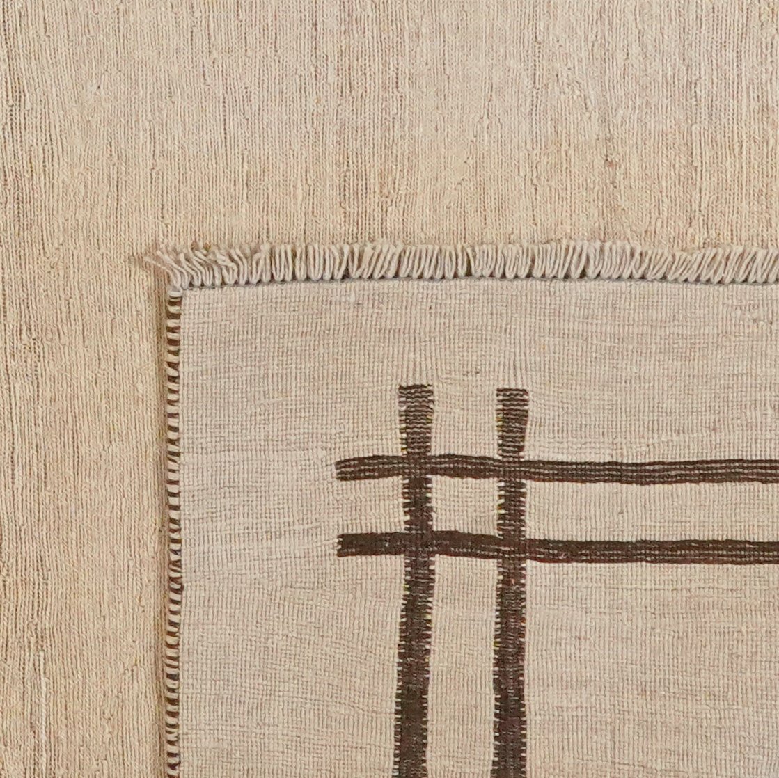 Kelim Gashgai — Handmade, 202x284 cm, Beige, 100% Virgin Wool | View 6
