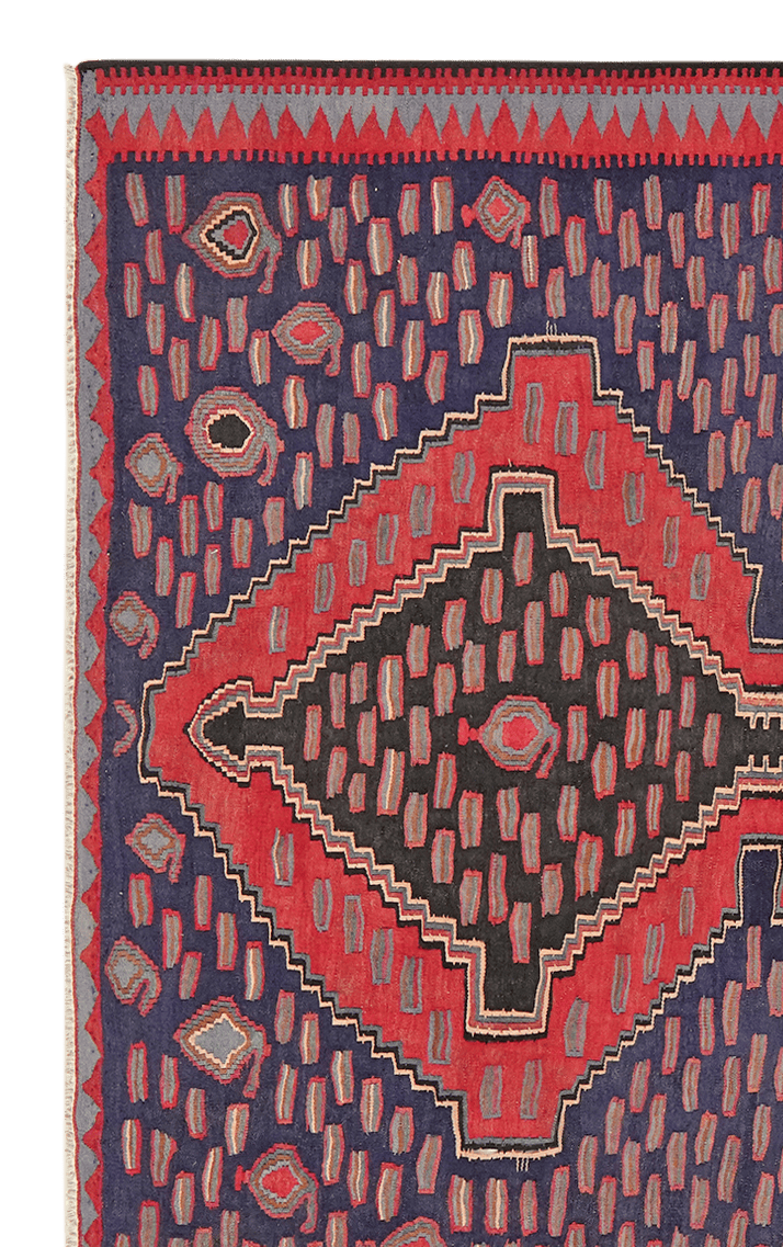Kelim Harssin — Handmade, 163x312 cm, Red, 100% Virgin Wool | View 3