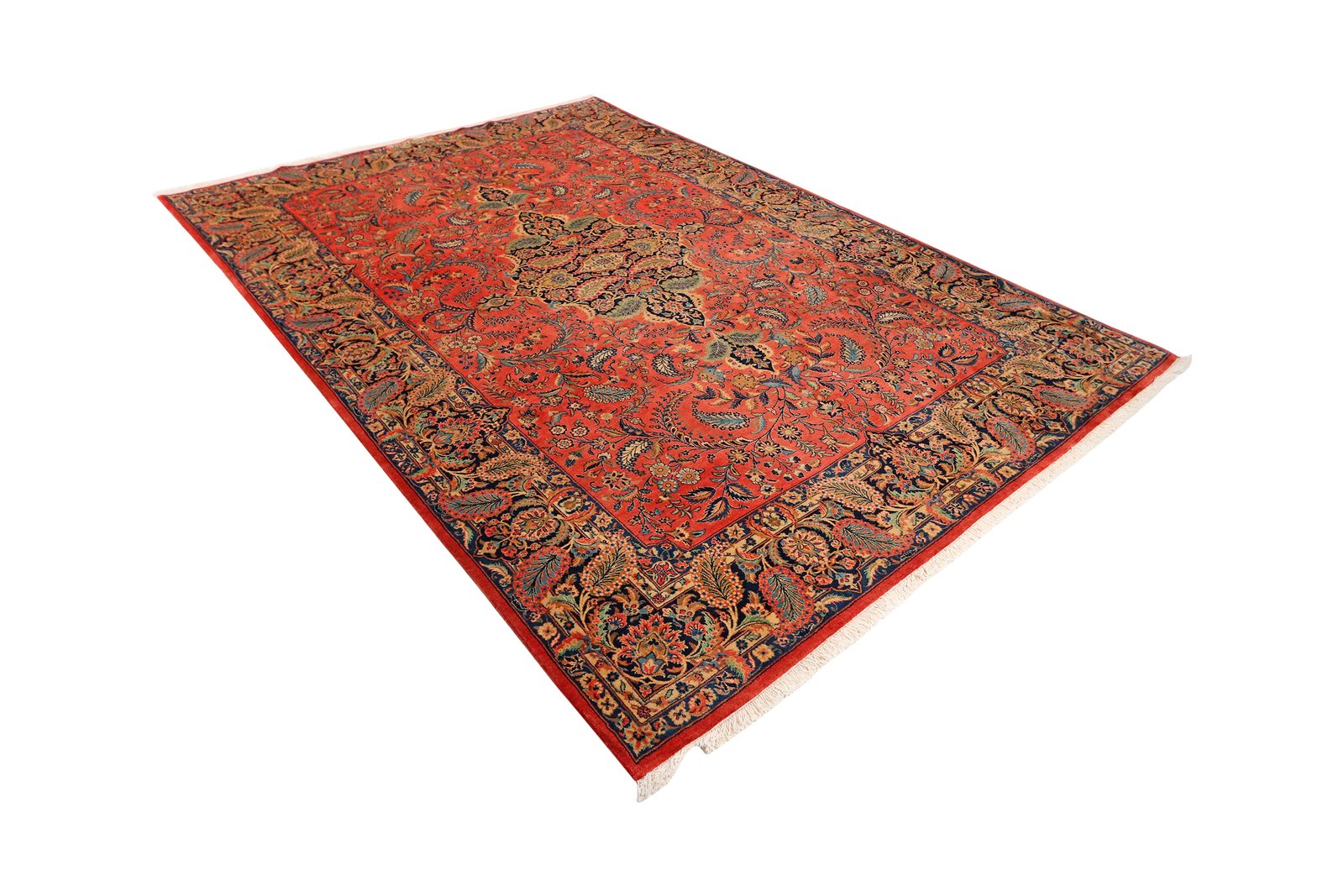 Kashan — Hand-knotted, 214x317 cm, Red, 100% Virgin Wool | View 5
