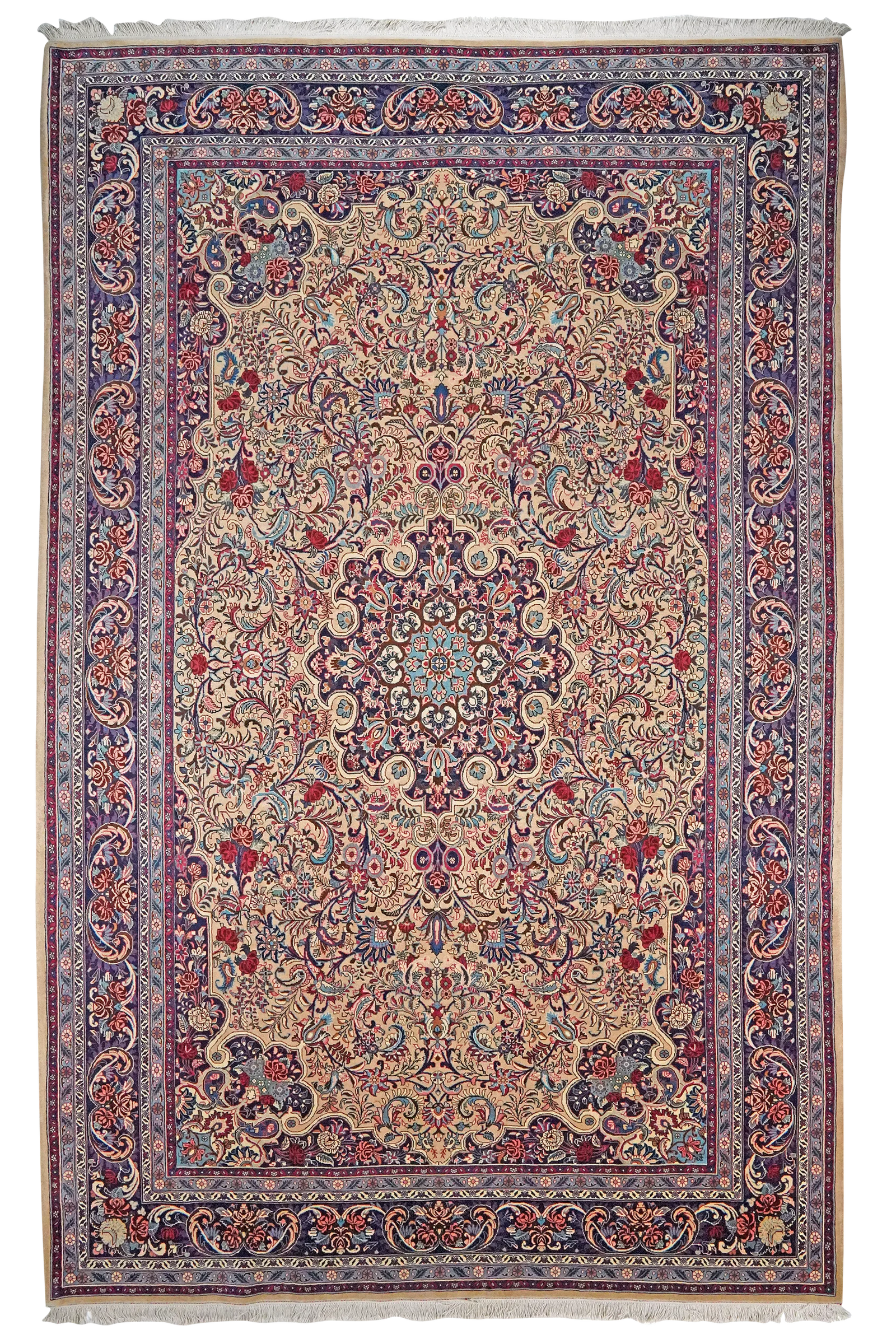 Bidjar — Handgefertigt, 326x208 cm, Blau, 100% Virgin Wool | Main view
