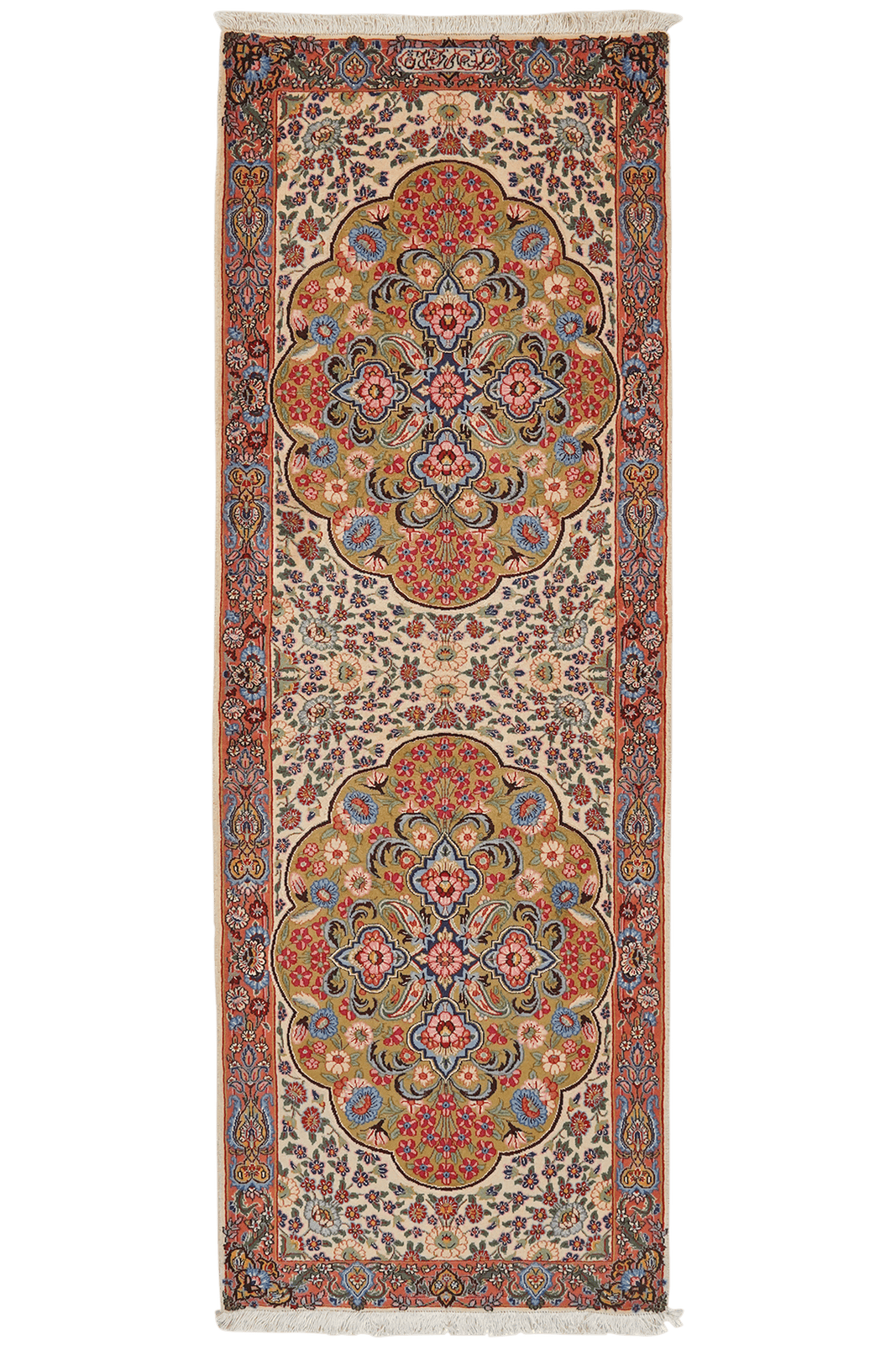 Ravar — Hand-knotted, 73x205 cm, Beige, 100% Virgin Wool | Main view
