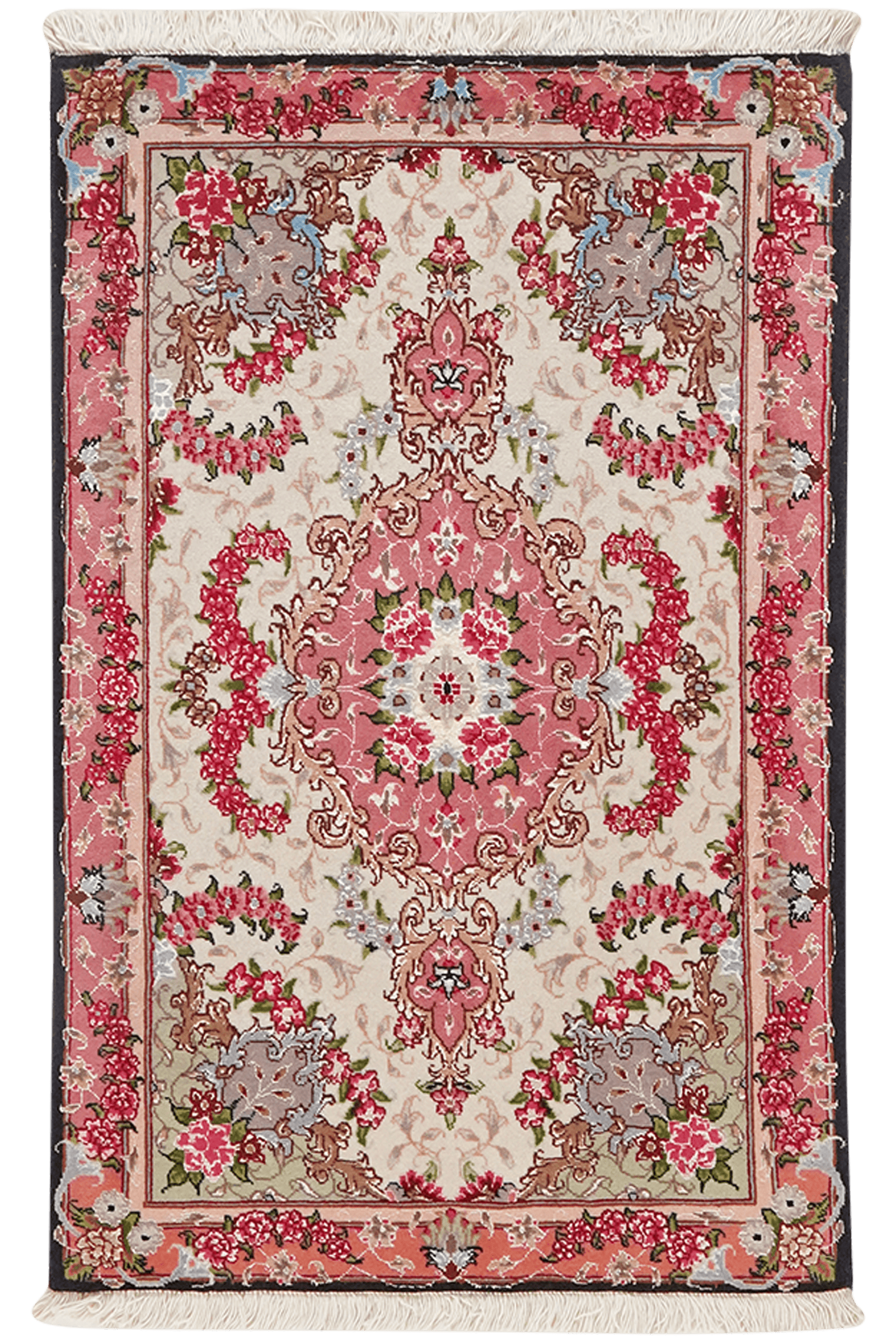 Tabriz 50 Raj — Hand-knotted, 60x92 cm, Beige, 100% Virgin Wool | Main view