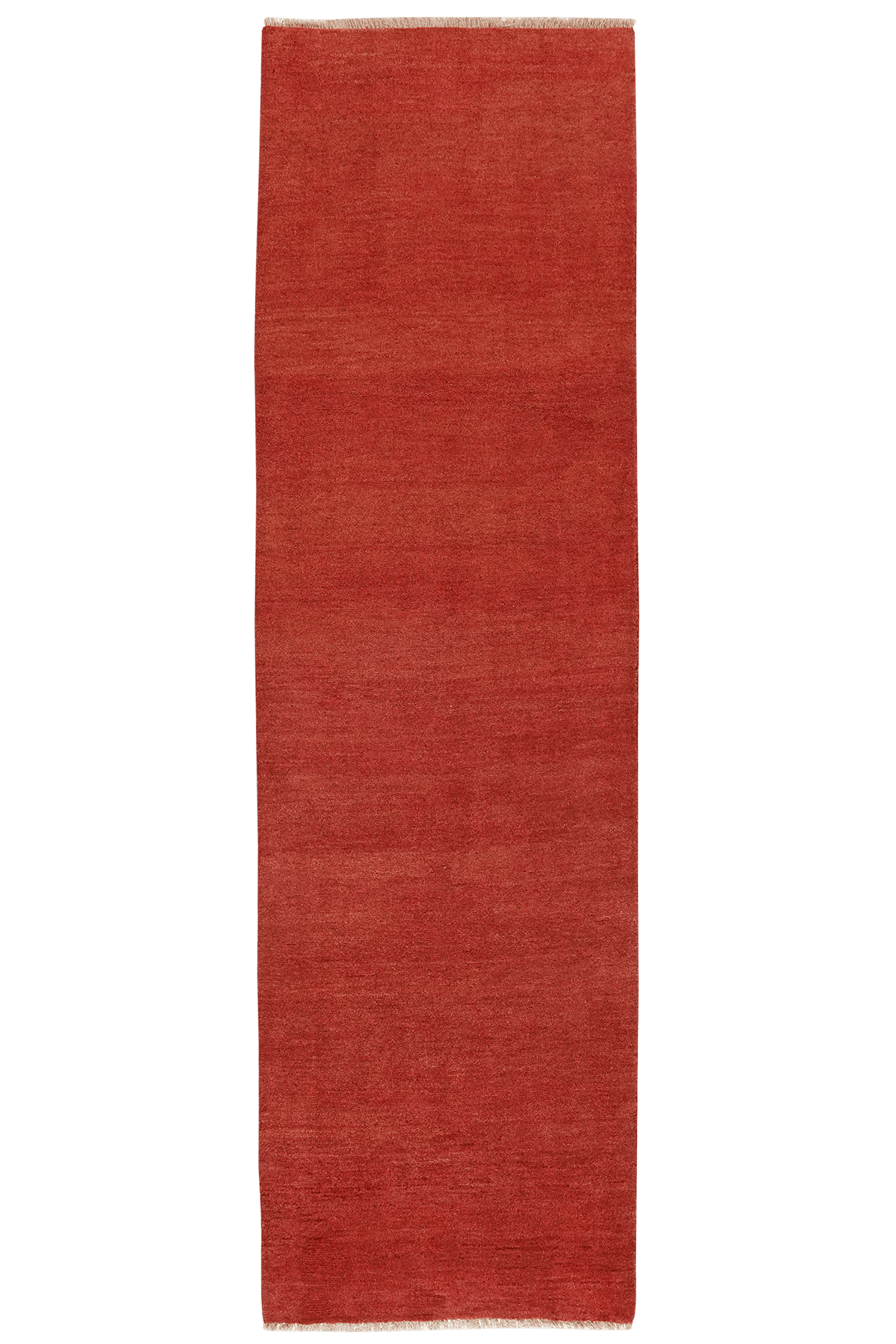 Gabbeh — Hand-knotted, 85x287 cm, Red, 100% Virgin Wool | Main view