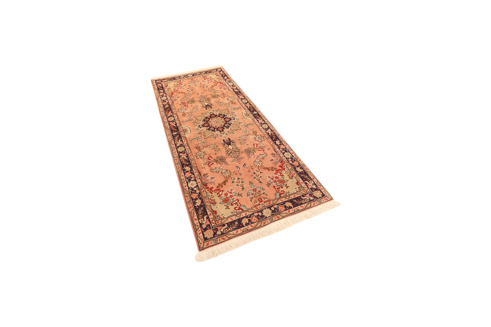 Tabriz 50 Raj — Hand-knotted, 83x196 cm, Red, 100% Virgin Wool | View 5