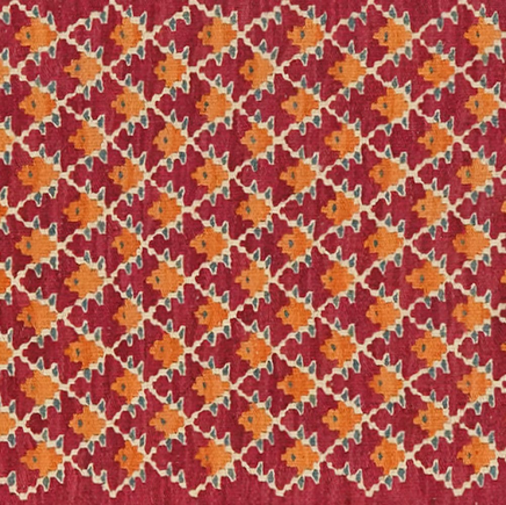 Kelim Senneh — Handmade, 62x86 cm, Red, 100% Virgin Wool | View 4