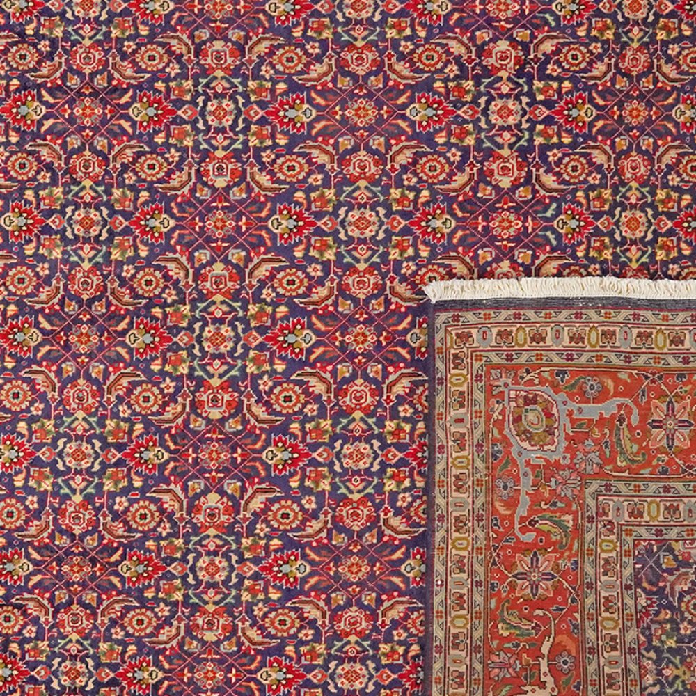 Tabriz Old — Hand-knotted, 200x305 cm, Blue, 100% Virgin Wool | View 6