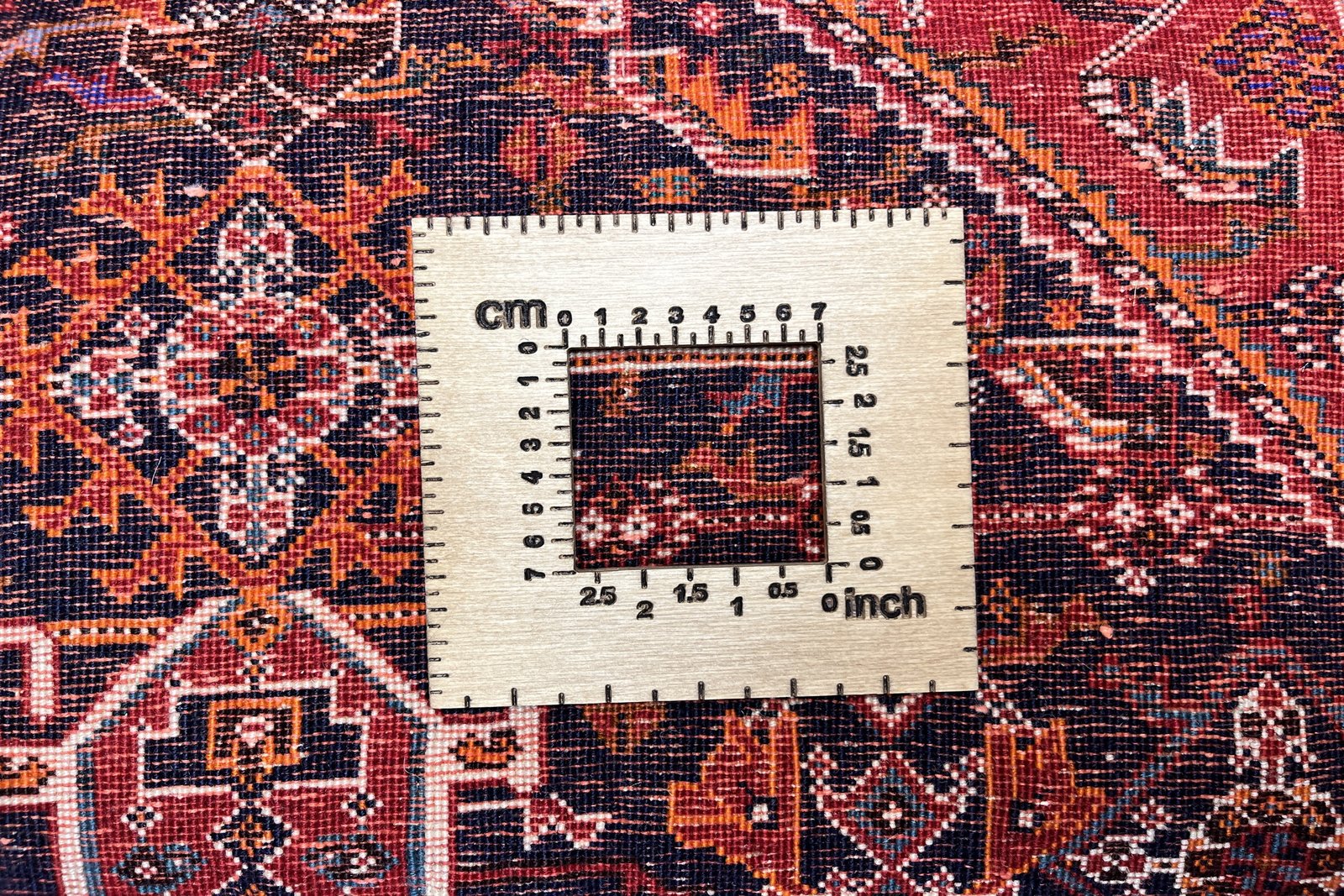 Gashgai — Hand-knotted, 117x195 cm, Red, 100% Virgin Wool | View 11
