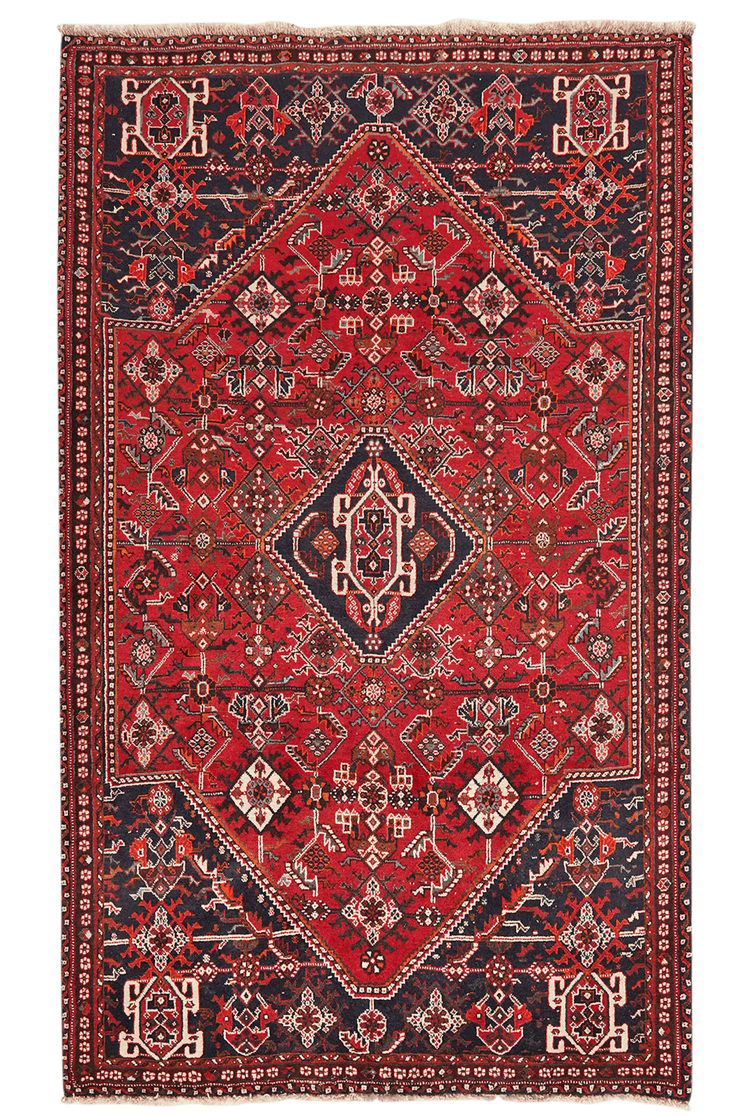 Gashgai — Hand-knotted, 117x195 cm, Red, 100% Virgin Wool | Main view