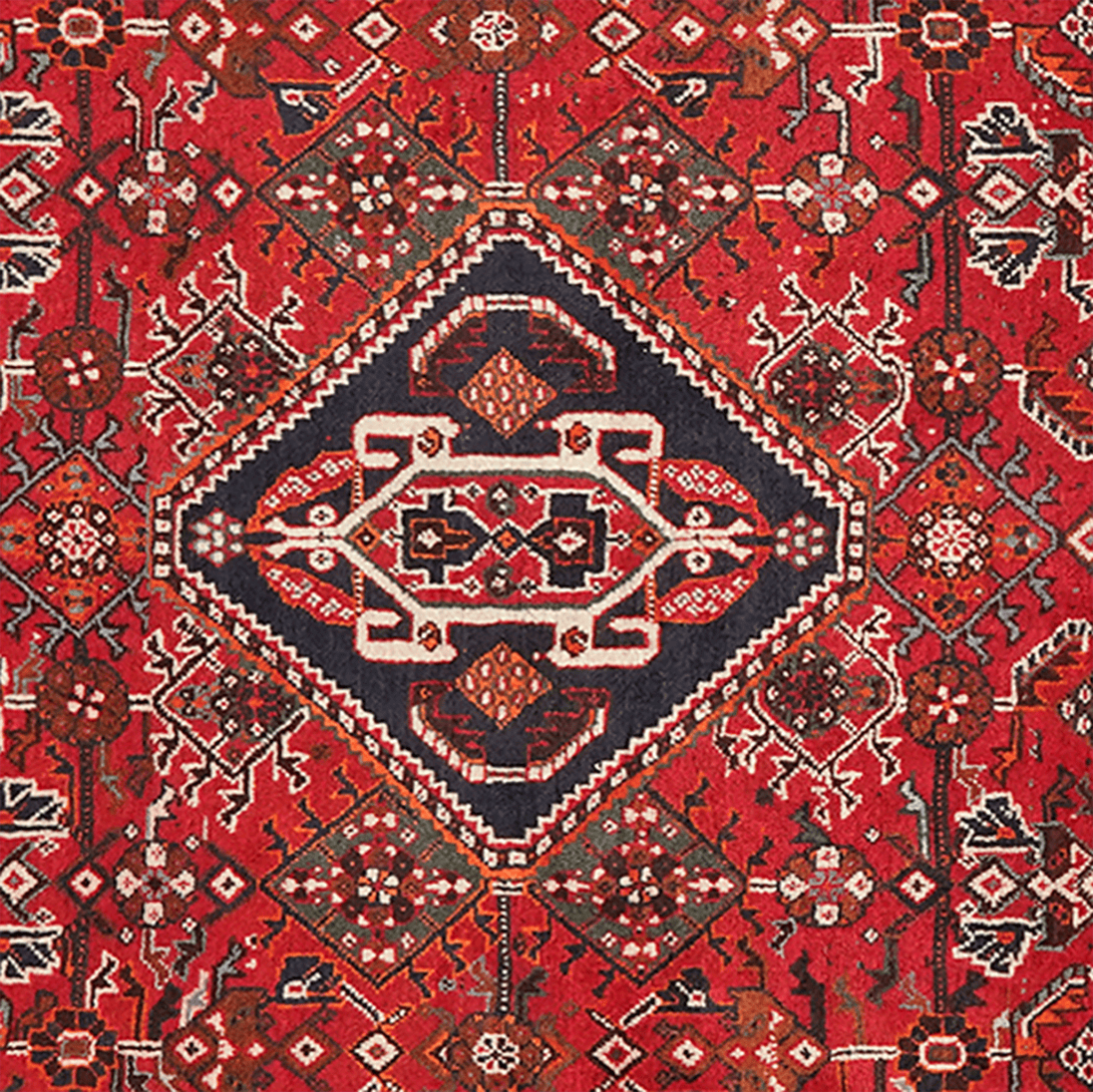 Gashgai — Hand-knotted, 117x195 cm, Red, 100% Virgin Wool | View 4