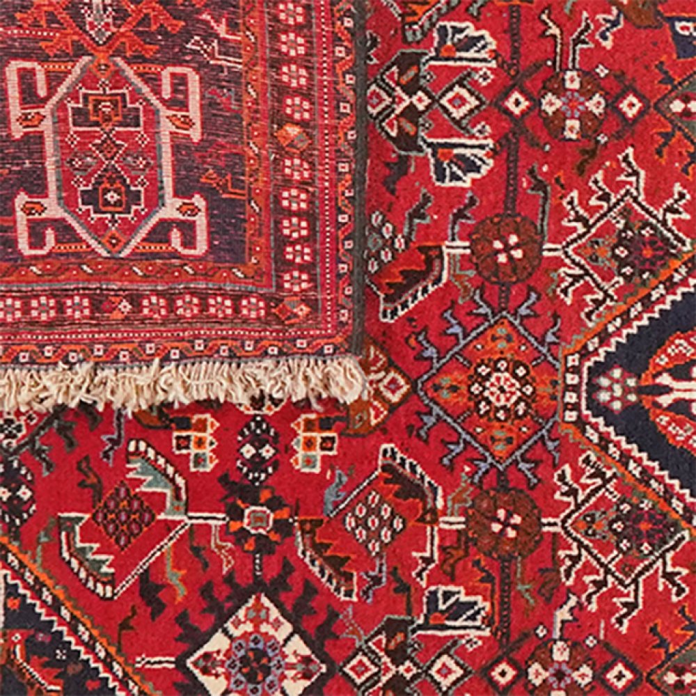 Gashgai — Hand-knotted, 117x195 cm, Red, 100% Virgin Wool | View 6