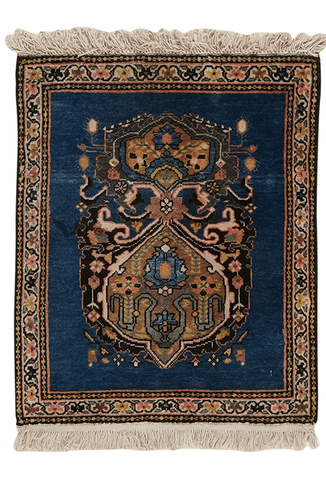Sarharan — Hand-knotted, 49x59 cm, Blue, 100% Virgin Wool | Main view