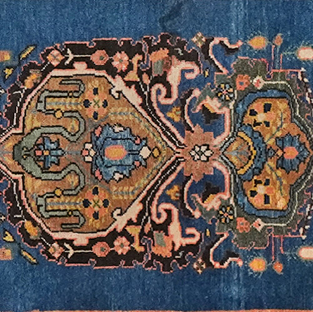 Sarharan — Hand-knotted, 49x59 cm, Blue, 100% Virgin Wool | View 4
