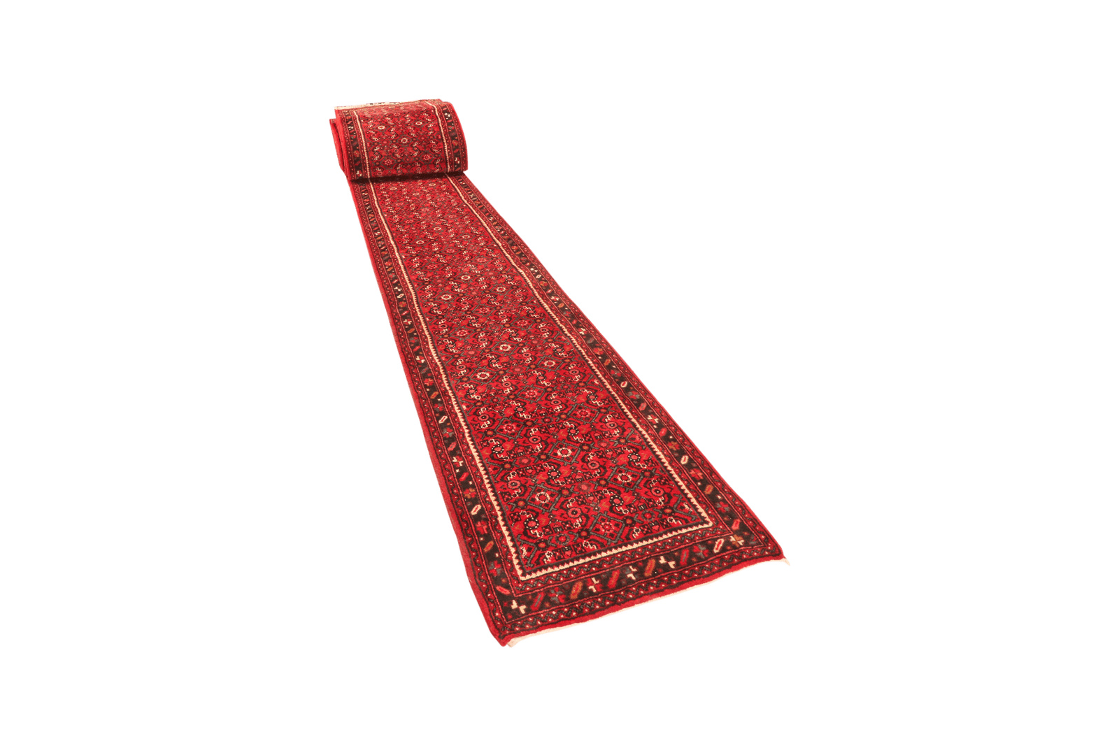 Hosseinabad — Hand-knotted, 78x2070 cm, Red, 100% Virgin Wool | View 5