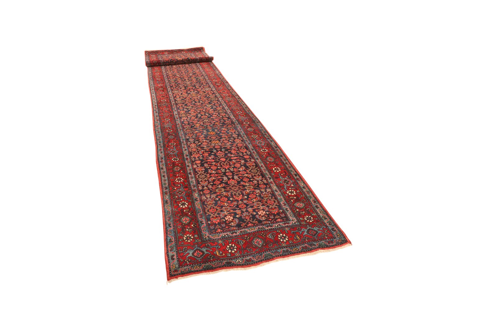 Bidjar — Hand-knotted, 100x501 cm, Blue, 100% Virgin Wool | View 5