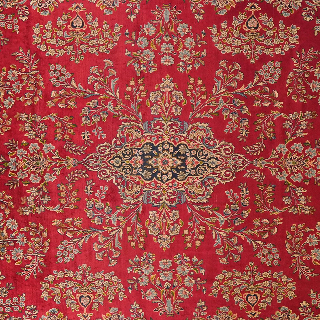Kirman — Hand-knotted, 296x416 cm, Red, 100% Virgin Wool | View 4