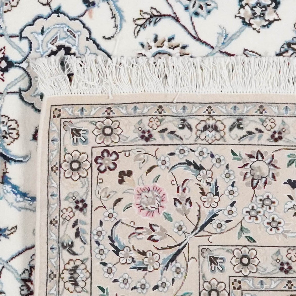 Nain 9La — Hand-knotted, 201x302 cm, Beige, 100% Virgin Wool | View 6