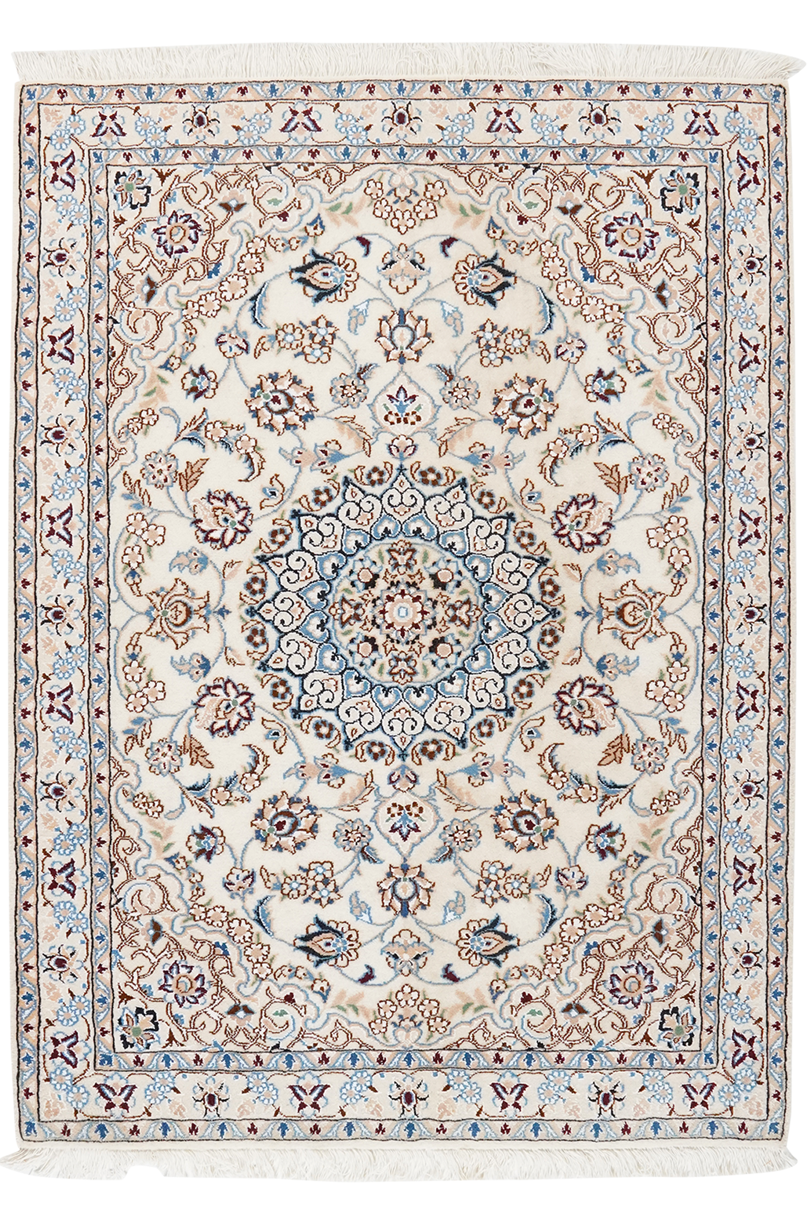 Nain 9La — Handgefertigt, 141x101 cm, Beige, 100% Virgin Wool | Main view