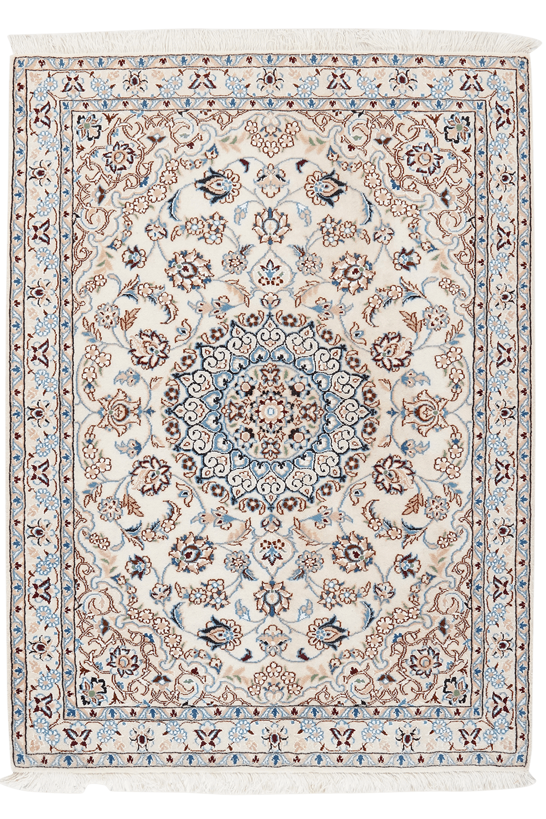 Nain 9La — Hand-knotted, 101x141 cm, Beige, 100% Virgin Wool | Main view