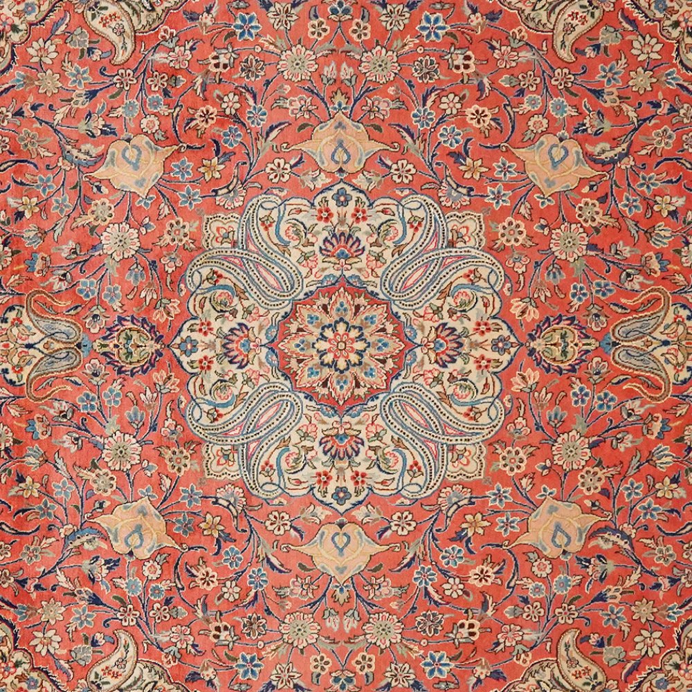 Sarough — Hand-knotted, 200x303 cm, Red, 100% Virgin Wool | View 4