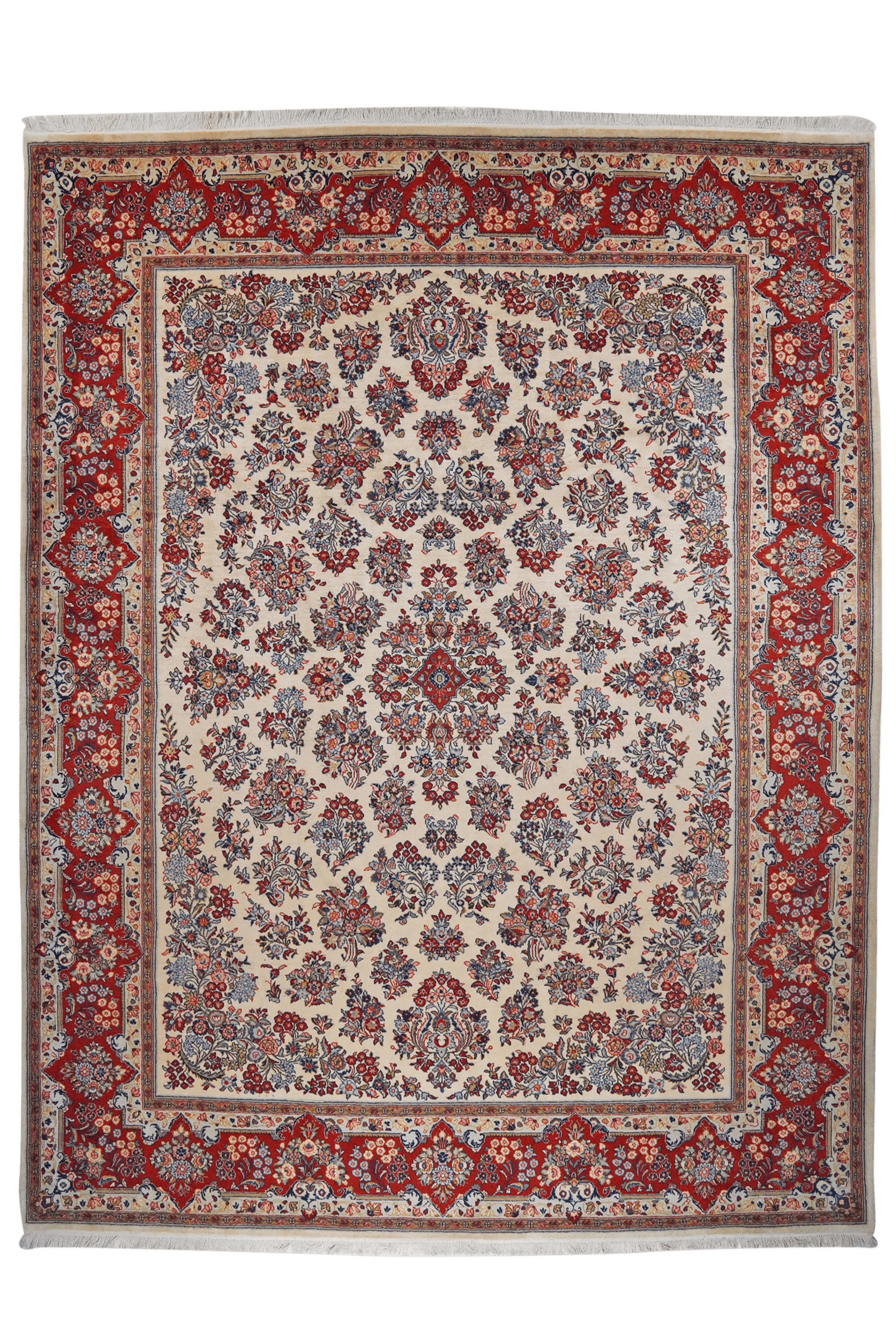 Sarough — Hand-knotted, 260x340 cm, Beige, 100% Virgin Wool | Main view