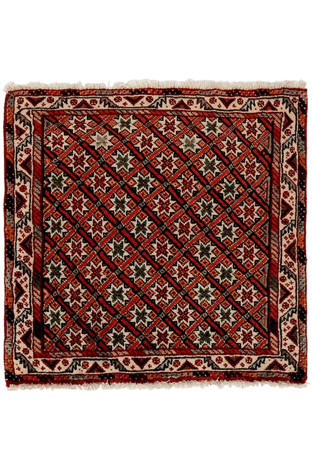 Gashgai — Hand-knotted, 58x55 cm, Multicolor, 100% Virgin Wool | Main view