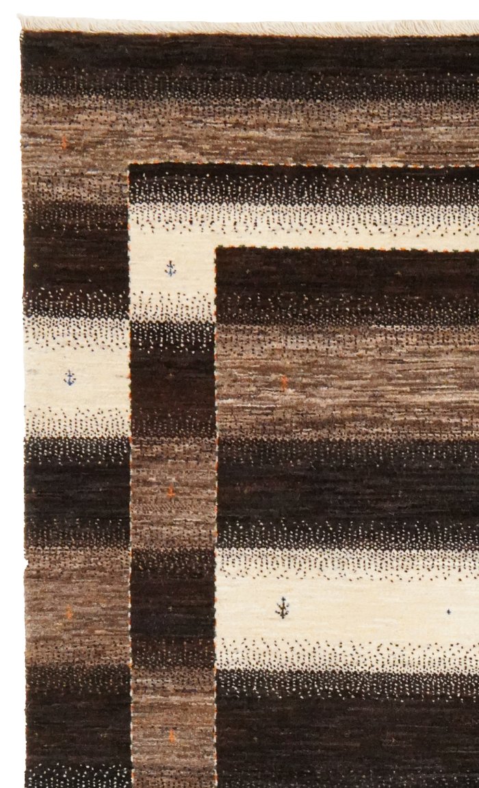 Rizbaf — Hand-knotted, 194x270 cm, Brown, 100% Virgin Wool | View 3