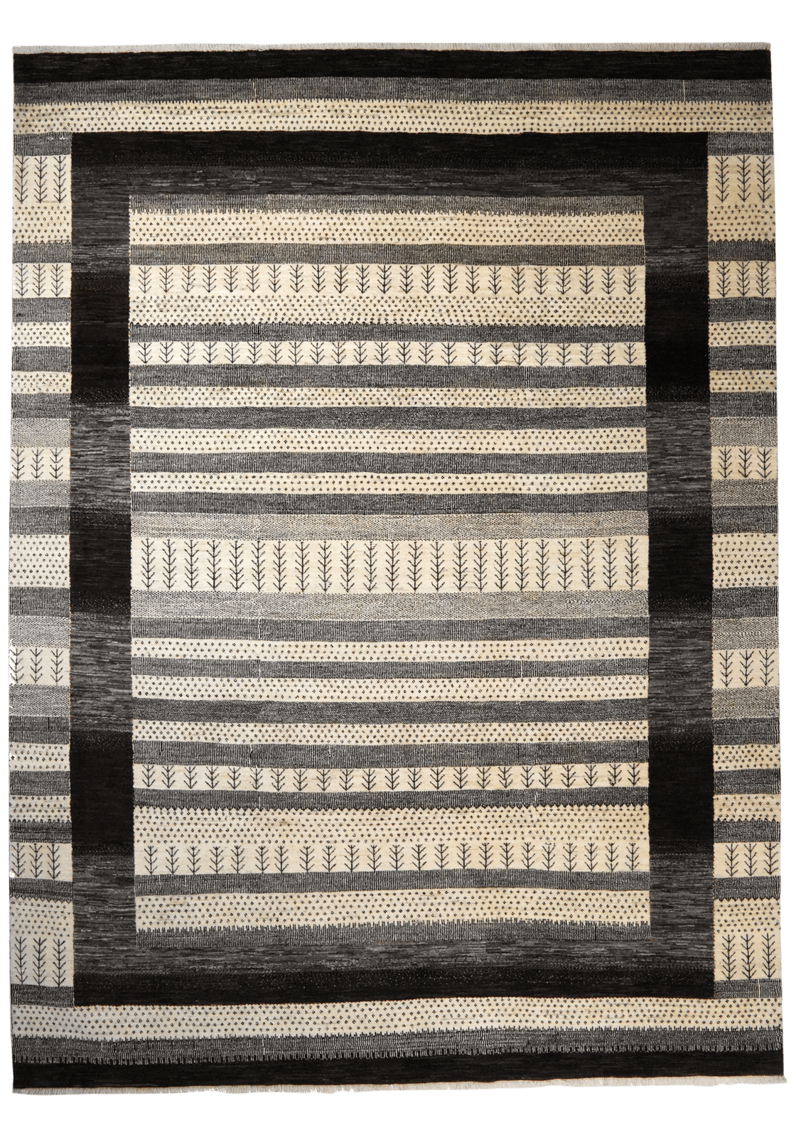 Rizbaf — Hand-knotted, 224x299 cm, Beige, 100% Virgin Wool | Main view