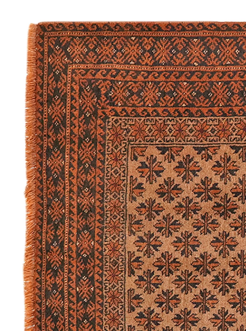 Belutch — Hand-knotted, 97x101 cm, Brown, 100% Virgin Wool | View 3