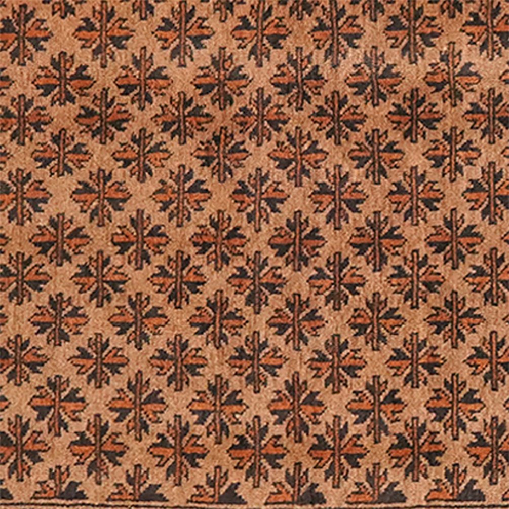 Belutch — Hand-knotted, 97x101 cm, Brown, 100% Virgin Wool | View 4