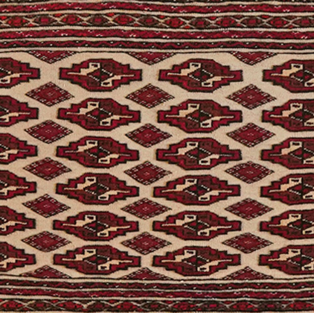 Belutch — Hand-knotted, 110x46 cm, Beige, 100% Virgin Wool | View 4