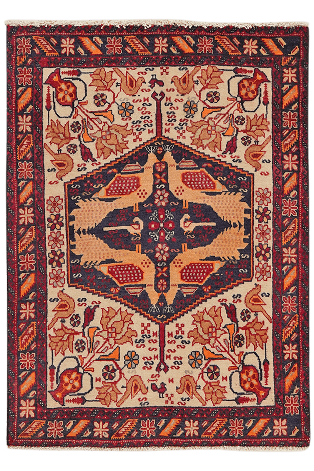 Belutch — Hand-knotted, 66x89 cm, Beige, 100% Virgin Wool | Main view