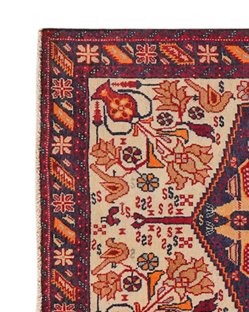 Belutch — Hand-knotted, 66x89 cm, Beige, 100% Virgin Wool | View 3